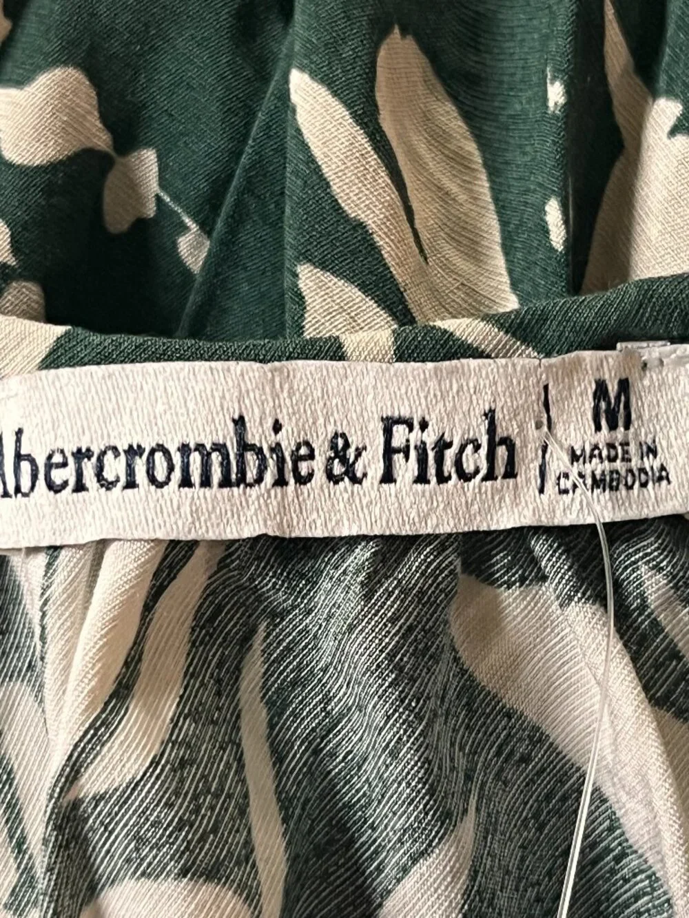 Abercrombie & Fitch Green Floral Plunge Cutout Ring Maxi Dress New with Tags - M